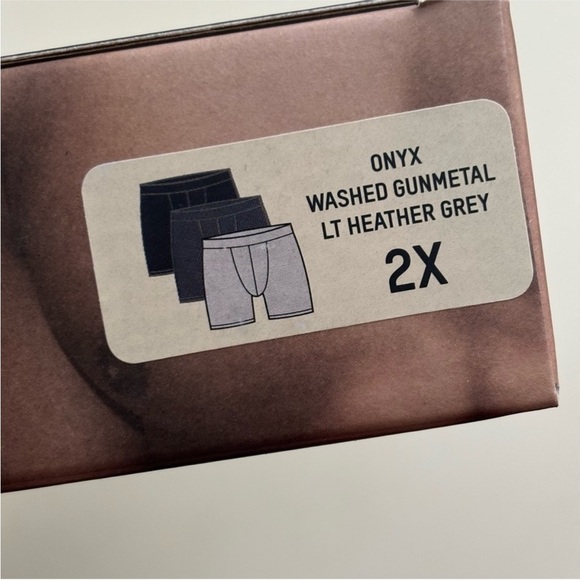 SKIMS Men’s 5” Boxer Brief 3-Pack Multi Pack Gray Size 2X New in box - Picture 7 of 9